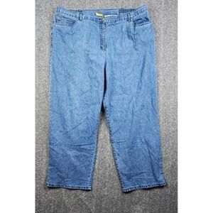 Ruby Rd Straight Leg Jeans Womens 22W Blue Denim Elastic Back Comfort Stretch